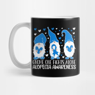 Alopecia Awareness Gnome One Fights Alone Mug